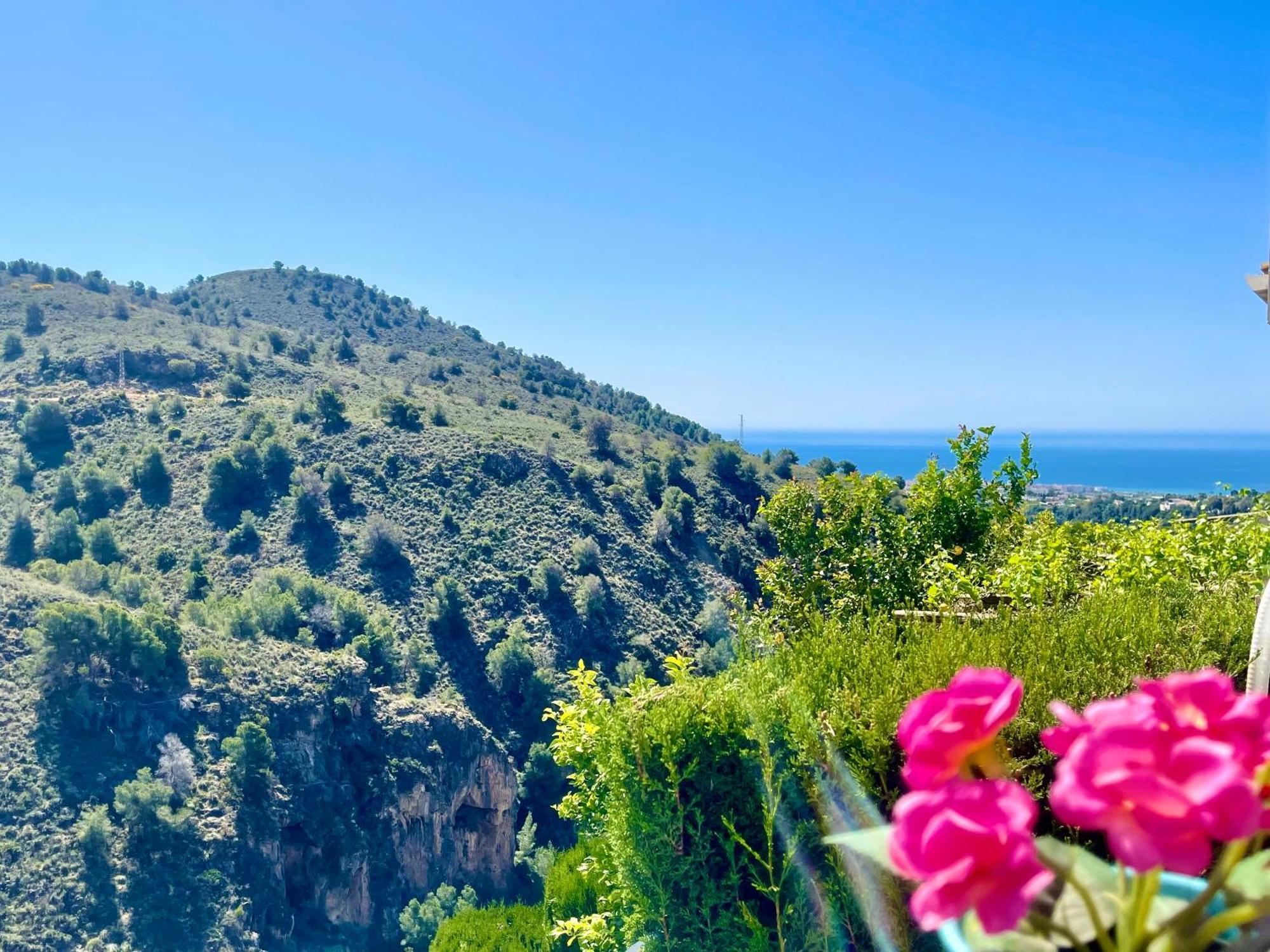Apartamentos Axarquia , Frigiliana, Terraza Privada Con Vistas A La Montana Rio Y Al Mar エクステリア 写真